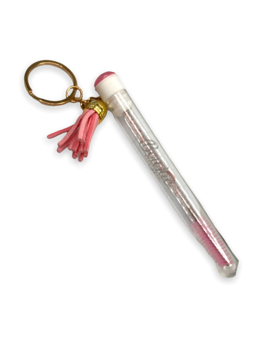 Eyelash brush keychain
